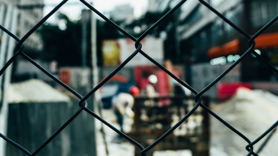 Commercial fence installation
